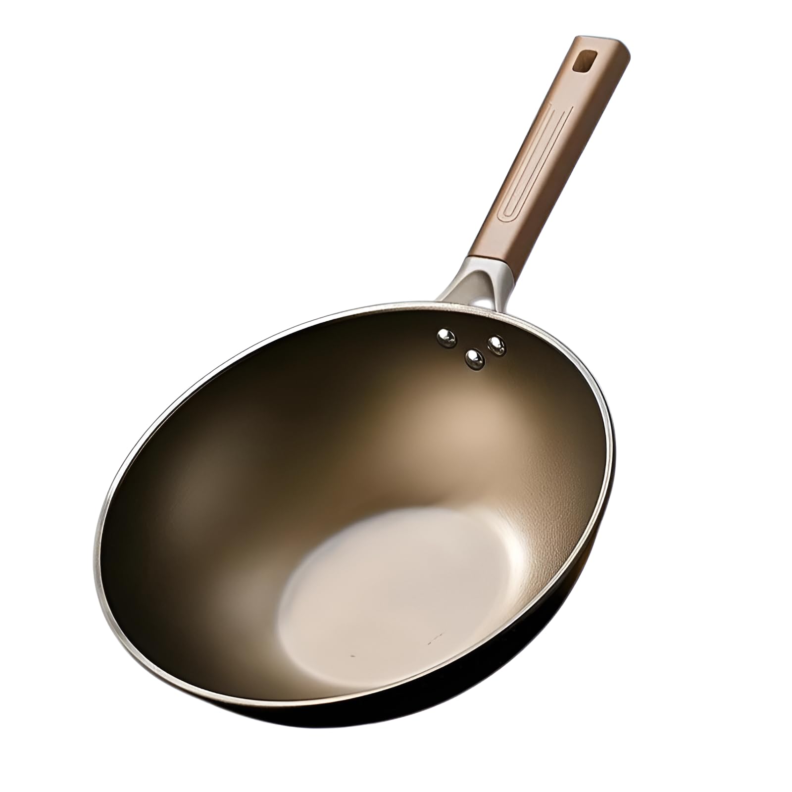 [Bebemax]家庭用 中華フライパン 【両面チタン】IH対応 ガスコンロ対応 焦げ付かない 深型9cm 炒め鍋 ヘルシー調理