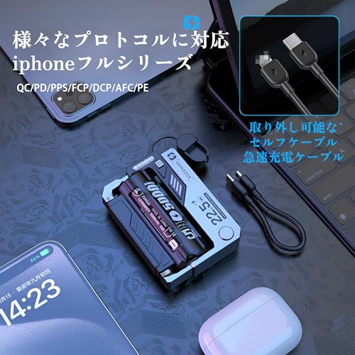 [Bebemax]ポータブル電源 モバイルバッテリー 電池交換式 大容量（21700/20700対応）充電池に対応 5000mAh大容量 最大22.5W出力 モバイル パワー 電力変換器 軽量 小型 防滴設計 安全保護機能 着脱式残量計 防災/緊急/旅行用 地震津波対策グッズ 防災/緊急/旅行/出張用