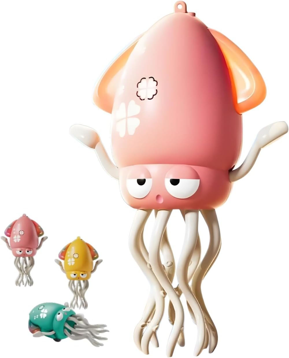 Citybaby【2025年新登場】イカおもちゃ踊るタコLEDライト&音楽付き電動自動障害物回避8本足アクション動く電動ダンスおもちゃ覚と運動能力の発達子供用インタラクティブ遊び知育玩具感覚運動能力発達子供用室内遊びに最適 (ピンク)