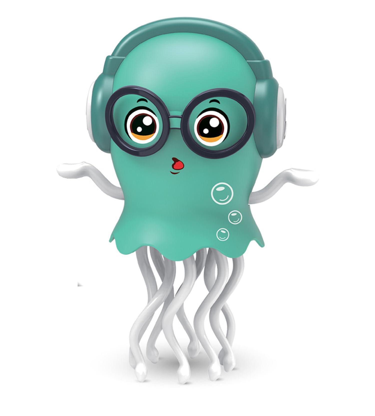 Qxbuhe 踊るタコのおもちゃ スマート触手エクスプローラー クロールダンス 自動障害物センサーおもちゃ LEDライト&音楽付き電動クロールタコ (1-グリーン)