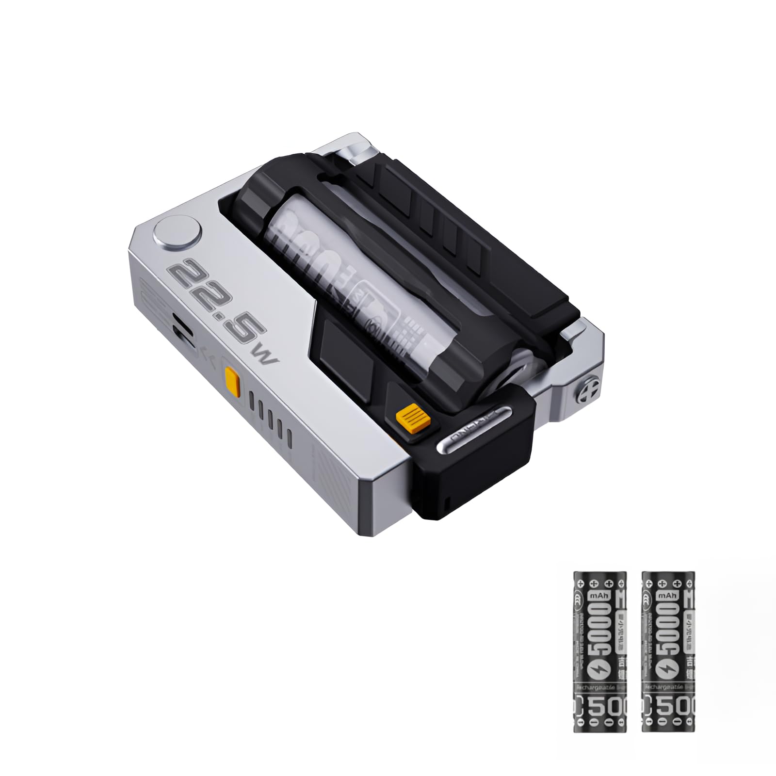 [Bebemax]【2025革新的な電池交換デザイン】バッテリー交換式 ポータブル電源 モバイルパワー 乾電池式 大容量 21700/20700バッテリー対応 急速充電 最大22.5W出力 着脱式バッテリー残量計 iPhone/Android対応 安全保護 軽量 小型 旅行/出張/アウトドア/キャンプ/停電対策/防災(5000mah1本電池付き) (5000mAh バッテリー 3個)