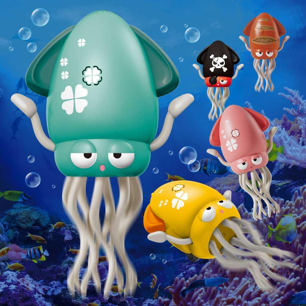 【日本初上陸記念】「公式」ダンシング イカおもちゃ 動く 電動おもちゃ 踊るタコ LEDライト＆音楽付き 子供向けロボット 障害物回避センサー搭載 SNSで話題 動く 踊る 玩具 シェイク ダンシング 音楽 癒し 飾り 知育玩具 プレゼント 動くぬいぐるみ (グリーン)